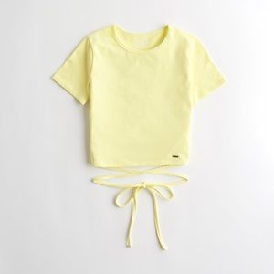 Yellow Must-Have Wrap-Hem Baby Tee